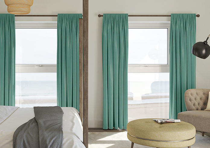 Akoya Faux Silk, Lustre Emerald Green - Made to Measure Curtain - Image 3